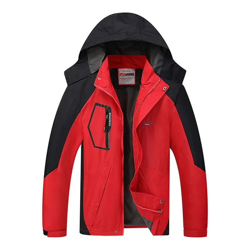Vogue Nice Hooded Fashion Windproof Cycling Jackets Mens Autumn Winter Jacket Windbreaker Plus Size Coats Sportwear Outwear | Мужская