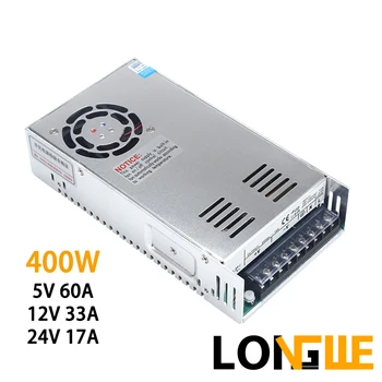LONGWE 400W SMPS Switching Power Supply Adapter Transformer for LED Power Amplifier S-400 5V 12V 24V 215x115x50mm
LONGWE 400W SMPS Switching Power Supply Adapter Transformer for LED Power Amplifier S-400 5V 12V 24V 215x115x50mm