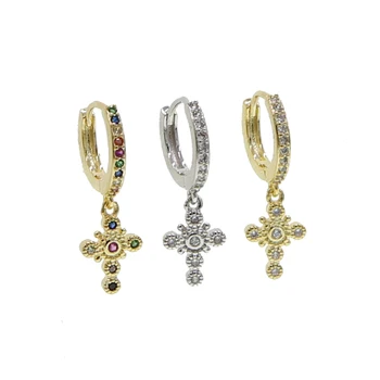 classic cz cross charm dangle earring gold silver plated rainbow 3 colors trendy fashion jewelry
classic cz cross charm dangle earring gold silver plated rainbow 3 colors trendy fashion jewelry
