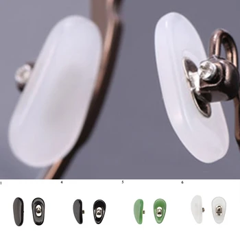 Lymouko Imitation Jade Screw Clamp Nose Pads Jade Porcelain Bazoo Holds On Glasses Massage Health Care Anti-Slip Nose Pad 
Lymouko Imitation Jade Screw Clamp Nose Pads Jade Porcelain Bazoo Holds On Glasses Massage Health Care Anti-Slip Nose Pad