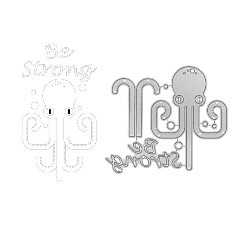 GJCrafts Octopus Dies Be Strong Metal Cutting Dies New for Craft Dies Scrapbooking Embossing Stencil Die Cut DIY Card Making
GJCrafts Octopus Dies Be Strong Metal Cutting Dies New for Craft Dies Scrapbooking Embossing Stencil Die Cut DIY Card Making