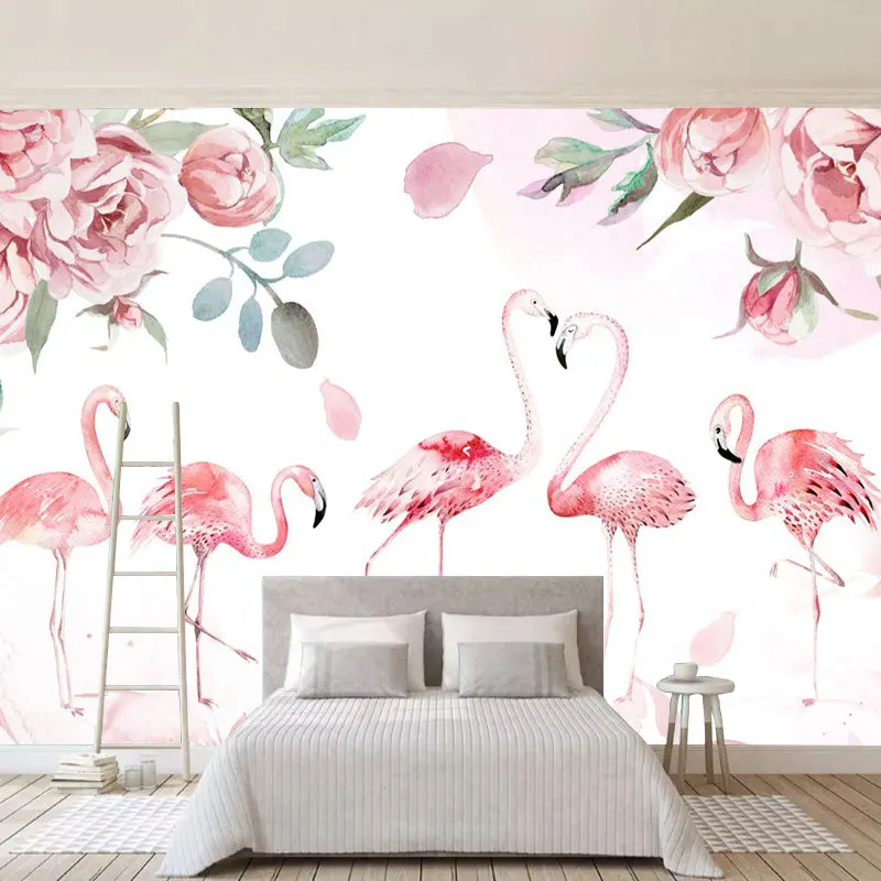 Scandinavian Minimalist Fresh Hand-Painted Flamingo Wallpaper Bedroom Sofa Living Room Television Background Wall Seamless Wall
Scandinavian Minimalist Fresh Hand-Painted Flamingo Wallpaper Bedroom Sofa Living Room Television Background Wall Seamless Wall