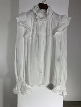 Women Shirt Classic Ruffled 100% Cotton Comfortable Material Blouse
Women Shirt Classic Ruffled 100% Cotton Comfortable Material Blouse