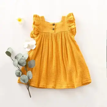 Sweet Cotton Linen Dress for Baby Girls O Neck Solid Color Summer Beach Dresses Birthday Party Dress
Sweet Cotton Linen Dress for Baby Girls O Neck Solid Color Summer Beach Dresses Birthday Party Dress