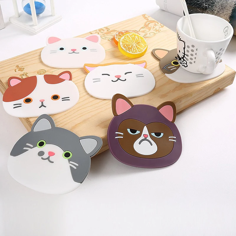 Cute Cartoon Cat Pattern Coasters, Silicone Coasters, Placemats Heat Insulation Pads, Non-slip Mats, Bowl Mats
Cute Cartoon Cat Pattern Coasters, Silicone Coasters, Placemats Heat Insulation Pads, Non-slip Mats, Bowl Mats