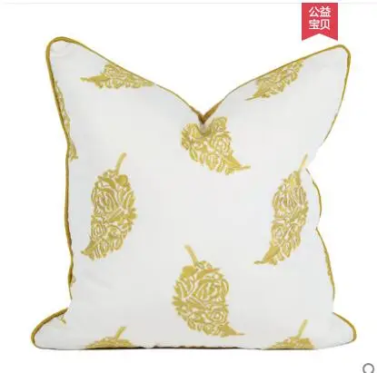 Classic white embroidered sofa pillowcase Simple modern model room soft living room cushion cover
Classic white embroidered sofa pillowcase Simple modern model room soft living room cushion cover