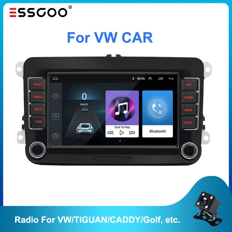 Автомагнитола Essgoo мультимедийная стерео система на Android с 7 "экраном Gps Bluetooth Wi Fi