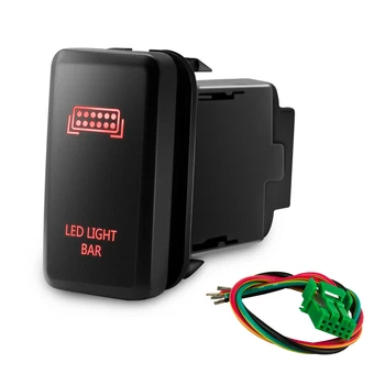 Plastic Red LED Light Bar Switch Black Car Interior Parts Push Button For Toyota Tacoma FJ Cruiser 4Runner Highlander DC 12V
Plastic Red LED Light Bar Switch Black Car Interior Parts Push Button For Toyota Tacoma FJ Cruiser 4Runner Highlander DC 12V