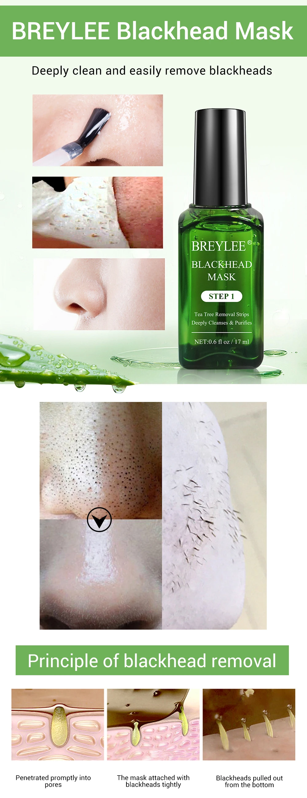 breylee tea tree oil blackhead removing kit