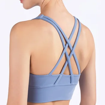 NCLAGEN Impact Gyms Cross Back Women Yogaings Bra Tank Padded Crop Top Elegant Elastic Workout Nylon Camis Activewear Quick Dry
NCLAGEN Impact Gyms Cross Back Women Yogaings Bra Tank Padded Crop Top Elegant Elastic Workout Nylon Camis Activewear Quick Dry