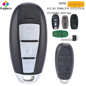 KEYECU OEM Smart Remote Car Key With 3 Button 433.92MHz ID47 - FOB for Suzuki Swift Kizashi 2010-2016 FCC ID: TS008, 37172-57L10
KEYECU OEM Smart Remote Car Key With 3 Button 433.92MHz ID47 - FOB for Suzuki Swift Kizashi 2010-2016 FCC ID: TS008, 37172-57L10