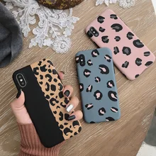 Leopard Moda luxo Macio Caso Saco Do Telefone para O Iphone X XR XS Max Preto Azul Rosa Case Capa Do Telefone para IPhone 6 6s 7 8 Plus(China)