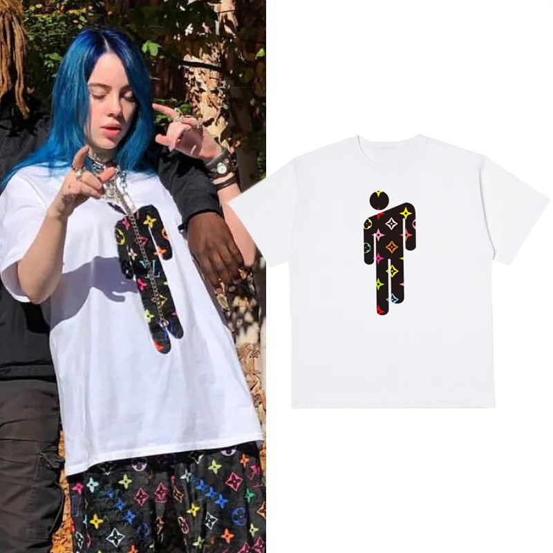 

2020 New Billie Eilish Streetwear T Shirt Mens T-shirt 100% Cotton Soft Tshirt Homme Fashion Singer Harajuku Shirt Men/women