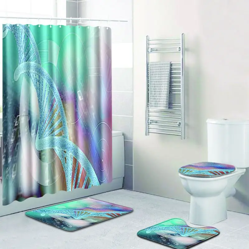 4PCS/SET Creative Animal Print Waterproof Polyester Shower Curtain Bathroom Modern Fashion Toilet Seat Cover Anti-slip Bath Mat
4PCS/SET Creative Animal Print Waterproof Polyester Shower Curtain Bathroom Modern Fashion Toilet Seat Cover Anti-slip Bath Mat