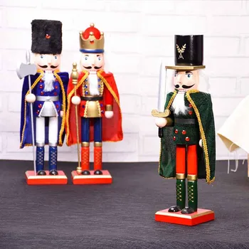 38CM Wooden Nutcracker Doll Mantle Miniature Figurines Vintage Handcraft Puppet New Year Christmas Ornaments Home Decor
38CM Wooden Nutcracker Doll Mantle Miniature Figurines Vintage Handcraft Puppet New Year Christmas Ornaments Home Decor