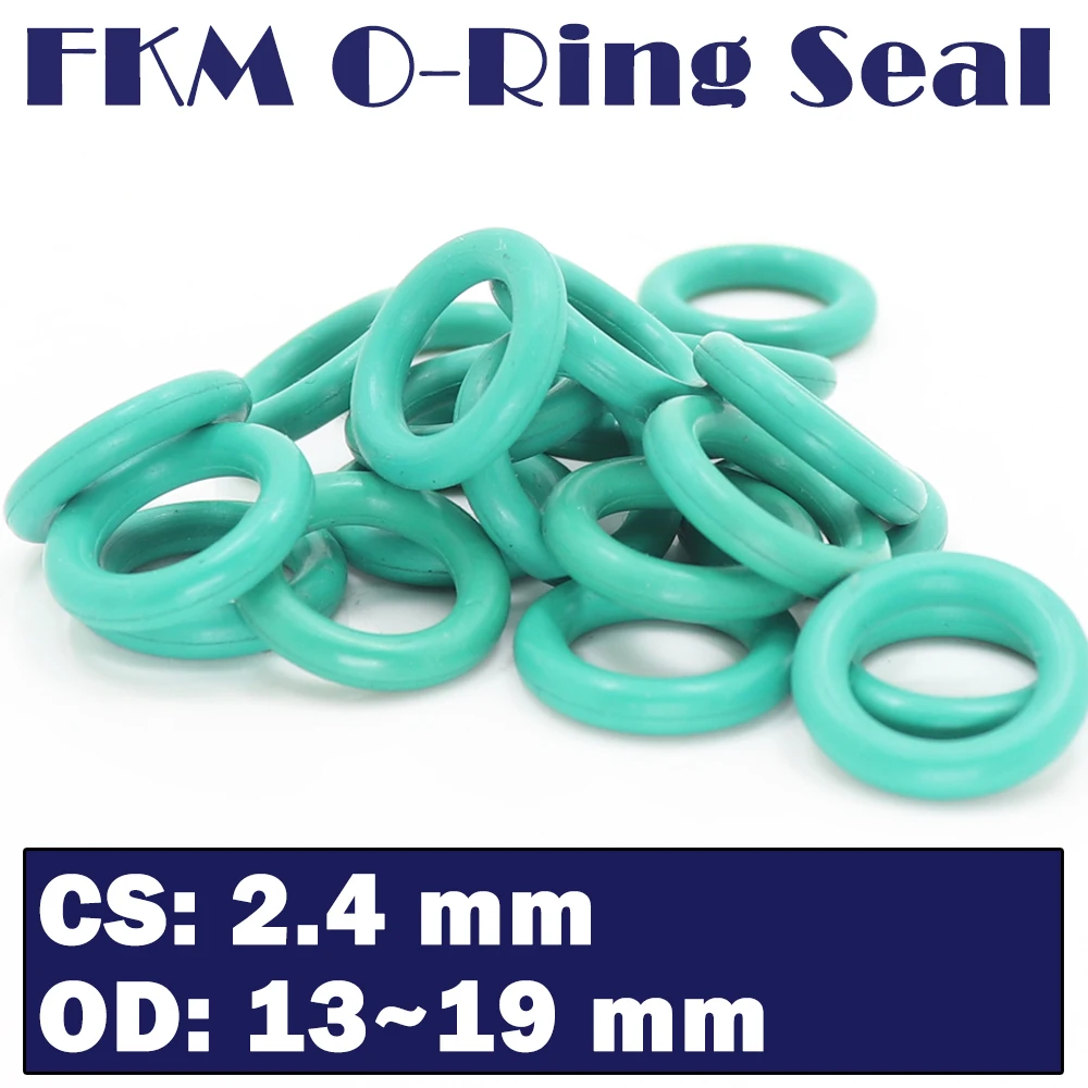 CS 2.4mm FKM Rubber O RING OD 13/14/15/16/17/18/19*2.4 mm 100PCS O-Ring Fluorine Gasket Oil seal Green ORing
CS 2.4mm FKM Rubber O RING OD 13/14/15/16/17/18/19*2.4 mm 100PCS O-Ring Fluorine Gasket Oil seal Green ORing