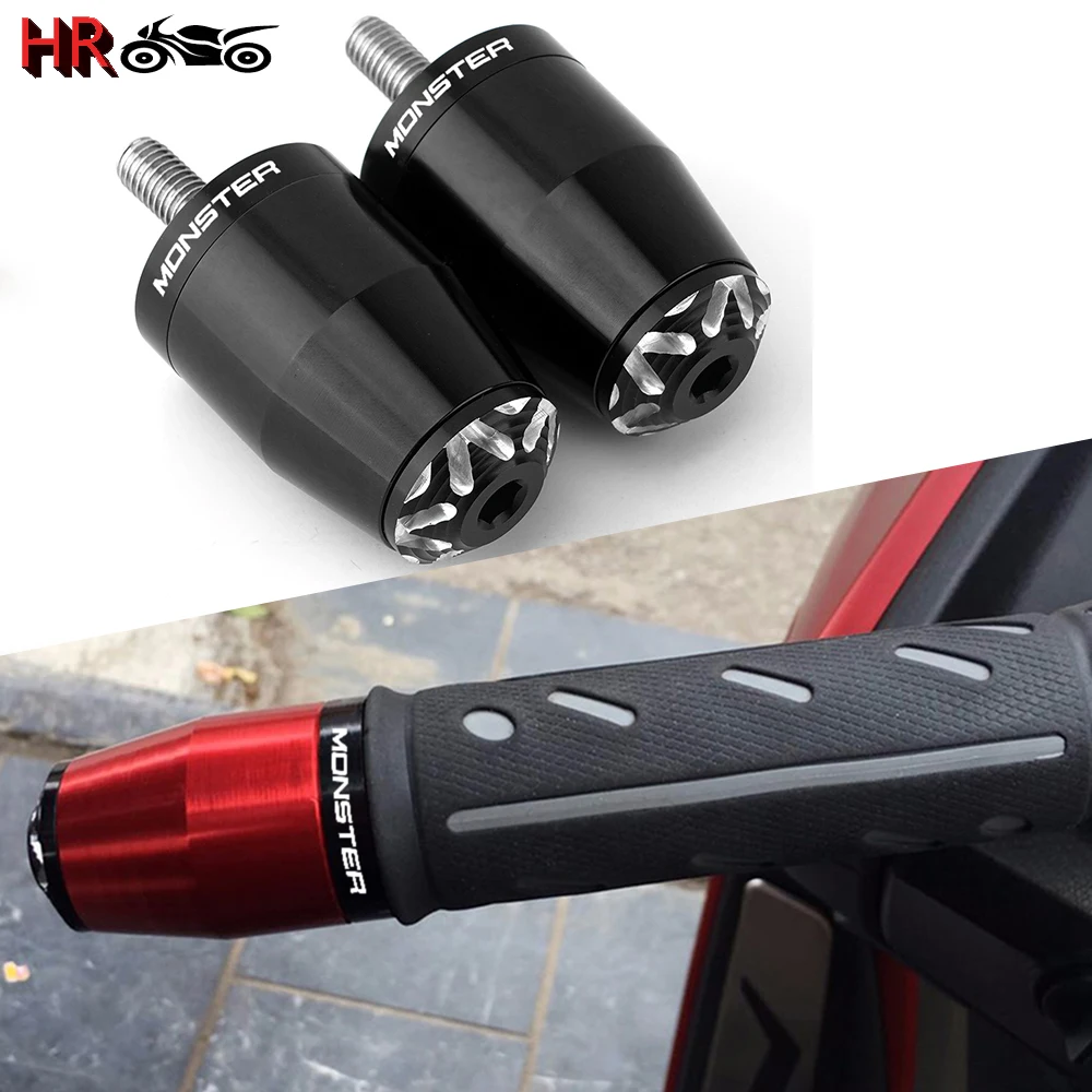 

High Quality Motorcycle 7/8mm CNC Handlebar Grips Handle Bar Cap End Plugs For Ducati MONSTER 400 620 695 696 796 821 1100 1200