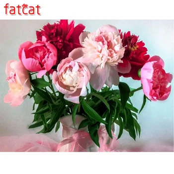 FATCAT Diy 5d Diamond Mosaic Flower Pink Peony Round square Rhinestone Diamond Paintingkits Diamond Embroidery Patterns AE353 
FATCAT Diy 5d Diamond Mosaic Flower Pink Peony Round square Rhinestone Diamond Paintingkits Diamond Embroidery Patterns AE353