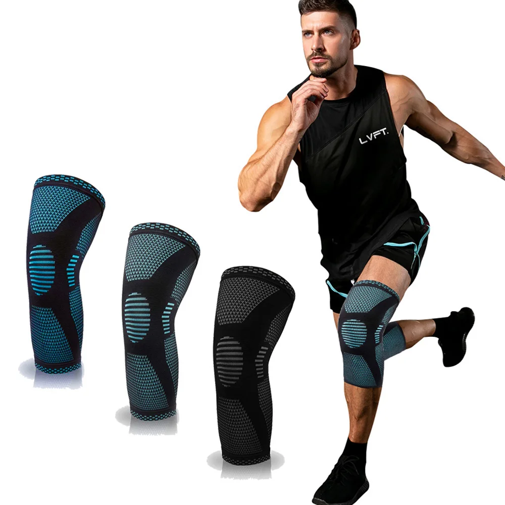 

1Pair Elastic Silicone Sports Knee Pads Fitness Gym Bodybuilding Basketball Volleyball Leg Sleeve Protective Knee Brace Support
