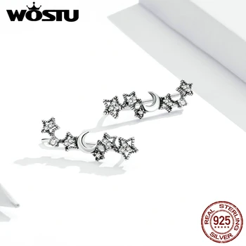 WOSTU Genuine 925 Sterling Silver Stars and Moon Stud Earrings for Women silver Jewelry 2020 Brincos EarringFIE926
WOSTU Genuine 925 Sterling Silver Stars and Moon Stud Earrings for Women silver Jewelry 2020 Brincos EarringFIE926
