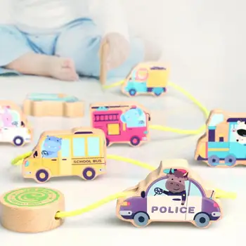 Montessori string wooden string beaded children educational toy city scene puzzle car threading game toys for children
Montessori string wooden string beaded children educational toy city scene puzzle car threading game toys for children