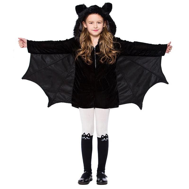 Bat Costume Child Anime Cosplay Cute Kids For Girls Black Jumpsuit Connect Wings Cosplay Batman Halloween Costumes
Bat Costume Child Anime Cosplay Cute Kids For Girls Black Jumpsuit Connect Wings Cosplay Batman Halloween Costumes