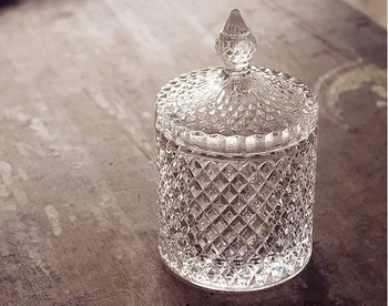 Modern style retro crystal glass jar cookie jar household storage jar kitchen orgainzer
Modern style retro crystal glass jar cookie jar household storage jar kitchen orgainzer