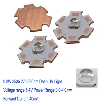High Power 3535 0.2W 275-280NM Deep UV LED CHIP UVC Ultraviolet LED Diode 40mA 5-7V
High Power 3535 0.2W 275-280NM Deep UV LED CHIP UVC Ultraviolet LED Diode 40mA 5-7V