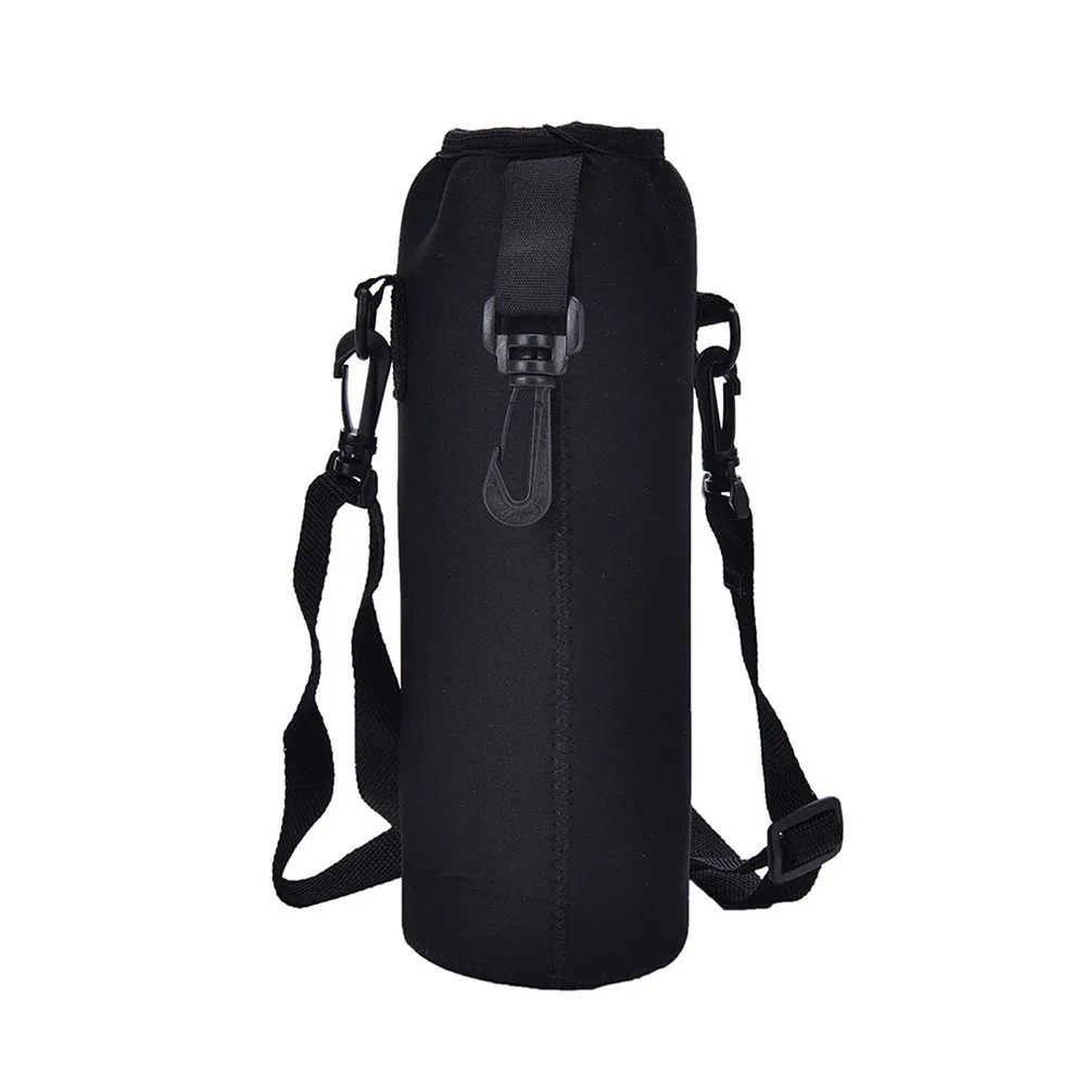 

1000ML bolsa de cubierta de botella de agua con correa de neopreno soporte de bolsa de agua correa de hombro negro bagl