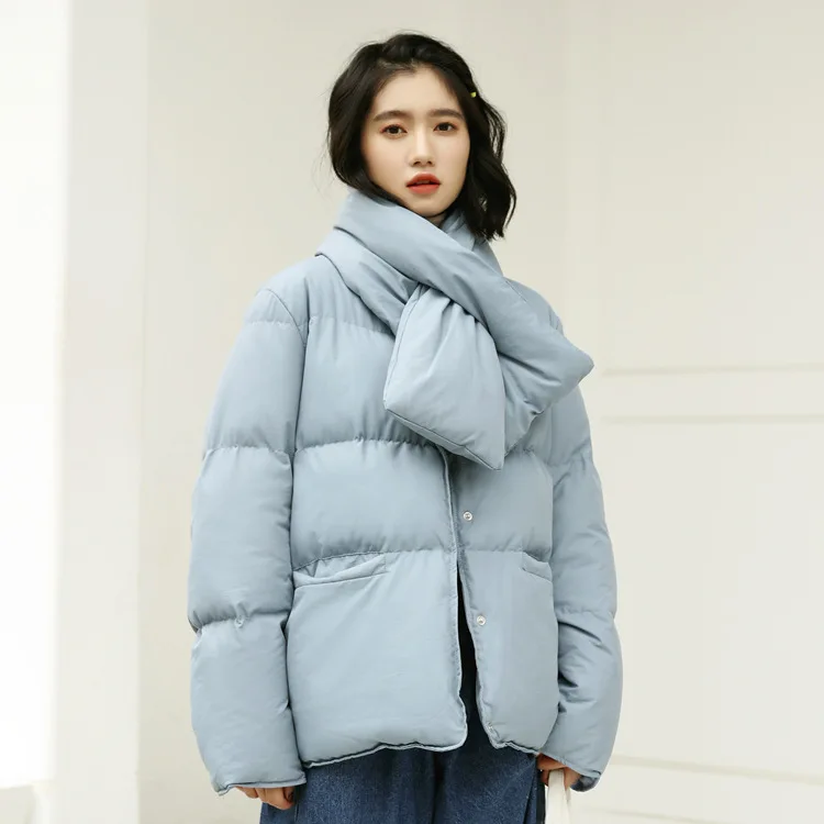 Winter Korean-style Japanese-style INS Thick Warm Scarf Loose-Fit Single-Breasted Thick down Feather Cotton-padded Clothes Short
Winter Korean-style Japanese-style INS Thick Warm Scarf Loose-Fit Single-Breasted Thick down Feather Cotton-padded Clothes Short