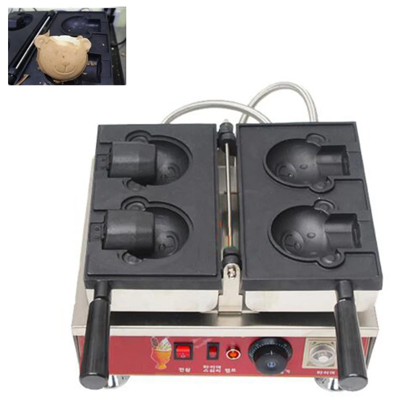 Commercial Electric Non-stick Cute Animal Waffle Maker Machine Bear shaped Waffle cone maker Ice cream Taiyaki waffle machine
Commercial Electric Non-stick Cute Animal Waffle Maker Machine Bear shaped Waffle cone maker Ice cream Taiyaki waffle machine