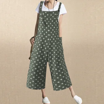 2020 ZANZEA Summer Polka Dot Rompers Vintage Sleeveless Wide Leg Overalls Women Casual Strappy Cotton Long Jumpsuits Playsuits
2020 ZANZEA Summer Polka Dot Rompers Vintage Sleeveless Wide Leg Overalls Women Casual Strappy Cotton Long Jumpsuits Playsuits