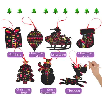 7pcs Magic Color Scratch Christmas Ornaments Cute Paper Pendants Xmas Tree Kids Party Supplies Christmas Decorations For Home
7pcs Magic Color Scratch Christmas Ornaments Cute Paper Pendants Xmas Tree Kids Party Supplies Christmas Decorations For Home