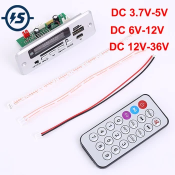 Bluetooth Decoder Board Call Module Remote Control Support SD Card U-disk FM AUX Fit For DIY 3.7V 5V 12V 24V 36V MP3 WAV
