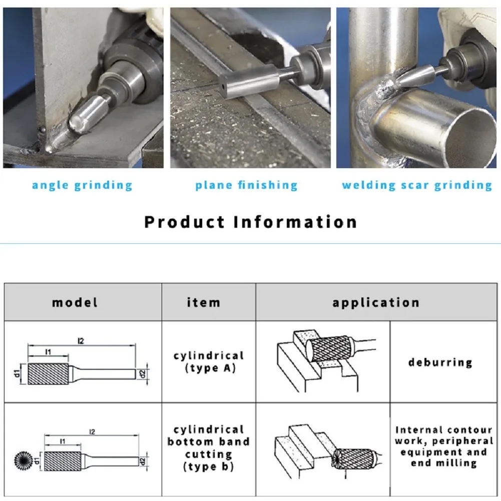 Double Cut Tungsten Carbide Rotary File Drill Milling Carving Bit Point Burr Die Grinder Abrasive Alloy Grinding Head Tool
Double Cut Tungsten Carbide Rotary File Drill Milling Carving Bit Point Burr Die Grinder Abrasive Alloy Grinding Head Tool