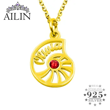 AILIN 925 Sterling Silver Conch Shape Necklace With Birthstone Women Custom Name Pendant Necklaces Christmas Jewelry Beach Gifts
AILIN 925 Sterling Silver Conch Shape Necklace With Birthstone Women Custom Name Pendant Necklaces Christmas Jewelry Beach Gifts