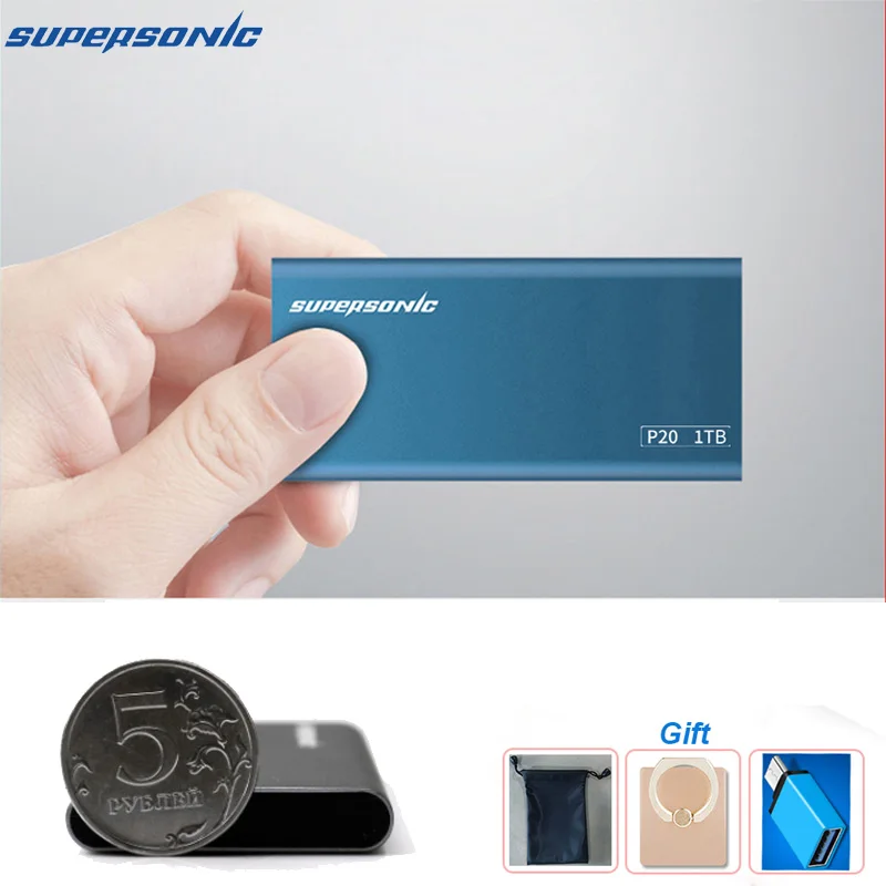 Портативный внешний твердотельный накопитель SSD 1 ТБ 128 ГБ 256 512 USB 3 0 диски Typc-C для