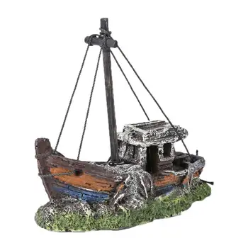 Artificial Ship Aquarium Ornaments Resin Boat Fish Tank Landscaping decor bonsai For Home Decoration 
Artificial Ship Aquarium Ornaments Resin Boat Fish Tank Landscaping decor bonsai For Home Decoration
