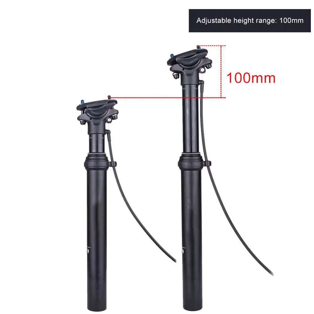 MTB Dropper Seatpost Adjustable seat post Internal Routing External Cable CNC Remote Lever 100mm Travel seat post 31.6/30.9MM
MTB Dropper Seatpost Adjustable seat post Internal Routing External Cable CNC Remote Lever 100mm Travel seat post 31.6/30.9MM