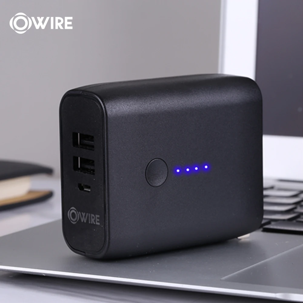 OWIRE 2in1 Charger and Power Bank 5000mAh Dual-Mode Dual-Port 3A Fast Charge for Apple Android Phone Tablet
OWIRE 2in1 Charger and Power Bank 5000mAh Dual-Mode Dual-Port 3A Fast Charge for Apple Android Phone Tablet