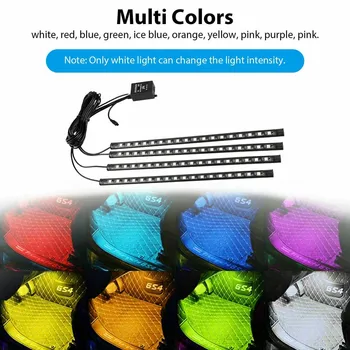 Car LED Atmosphere Light One Drag Four Remote Control Smart Colorful Car Decoration Mood Light Foot Atmosphere Light
Car LED Atmosphere Light One Drag Four Remote Control Smart Colorful Car Decoration Mood Light Foot Atmosphere Light