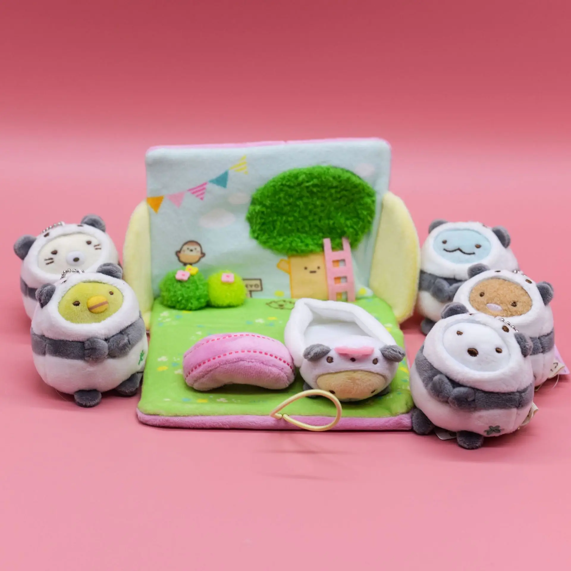 6pcs/set Kawaii San-X Sumikko Gurashi Corner Bio Turned to Panda Japanese Anime Plush Toy Stuffed Animals Doll Pendant Girl Gift
6pcs/set Kawaii San-X Sumikko Gurashi Corner Bio Turned to Panda Japanese Anime Plush Toy Stuffed Animals Doll Pendant Girl Gift