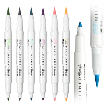 15 colors/set WFT8 MildLiner Double Head Fluorescent Pen Soft Brush Painting Marking Japanese Stationery Original Product
15 colors/set WFT8 MildLiner Double Head Fluorescent Pen Soft Brush Painting Marking Japanese Stationery Original Product