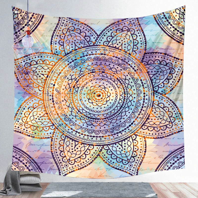 

Indian Mandala Tapestry Wall Hanging Bohemian Tarot Card Witchcraft Wall Painting Beach Towel Blanket Yoga Mat Carpet