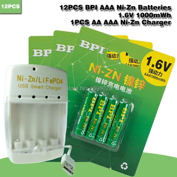 12Pcs 1.6v aaa 1000mWh rechargeable battery nizn Ni-Zn aaa 1.5v rechargeable battery set +1 pc aa/aaa USB LiPO4 Ni-Zn charger
12Pcs 1.6v aaa 1000mWh rechargeable battery nizn Ni-Zn aaa 1.5v rechargeable battery set +1 pc aa/aaa USB LiPO4 Ni-Zn charger