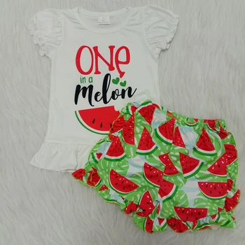 Girls clothing ready to ship watermelon short sleeve top ruffle shorts design baby kids children outfits clothing sets drop
Girls clothing ready to ship watermelon short sleeve top ruffle shorts design baby kids children outfits clothing sets drop