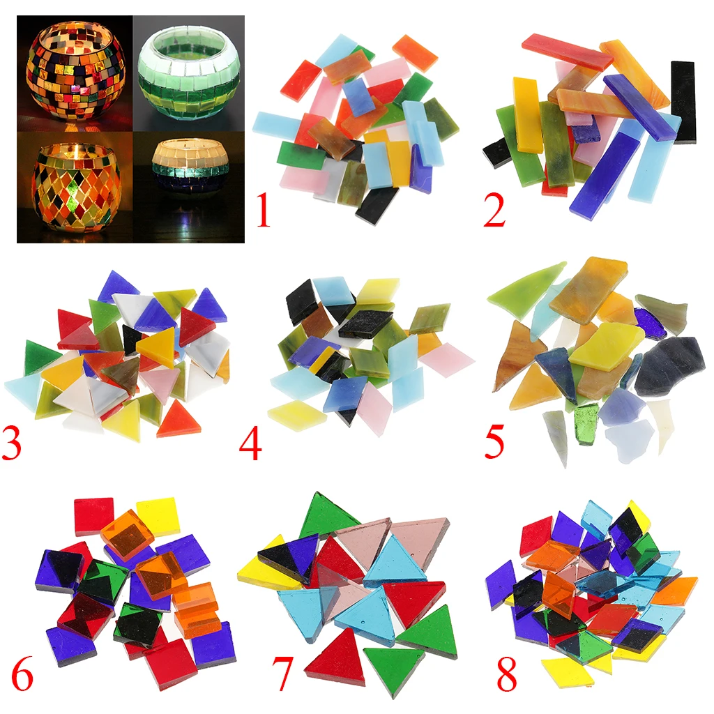 150pcs Mixed Color Vitreous Glass Mosaic Tiles Pieces For DIY Craft 10x20mm 150pcs Mixed Color Vitreous Glass Mosaic Tiles Pieces For DIY Craft 10x20mm