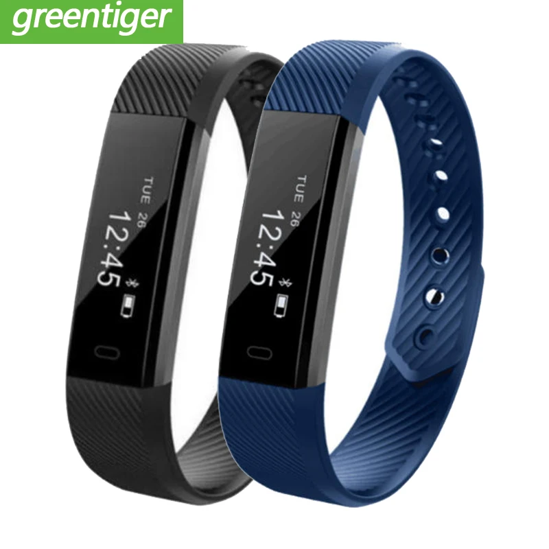 

ID115 Smart Bracelet Fitness Tracker Step Counter Activity Monitor Band Alarm Clock Vibration Wristband for IOS Android phone