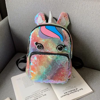 New Unicorn Backpack Symphony Reflective Sequin Fabric Cute Small Backpack Student School Bag
New Unicorn Backpack Symphony Reflective Sequin Fabric Cute Small Backpack Student School Bag