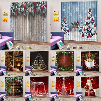 2pc/Set Darkening Window Curtain Drape Valance - Christmas Theme - Fit Most Standard Rod - Home Office Bedroom Bathroom
2pc/Set Darkening Window Curtain Drape Valance - Christmas Theme - Fit Most Standard Rod - Home Office Bedroom Bathroom